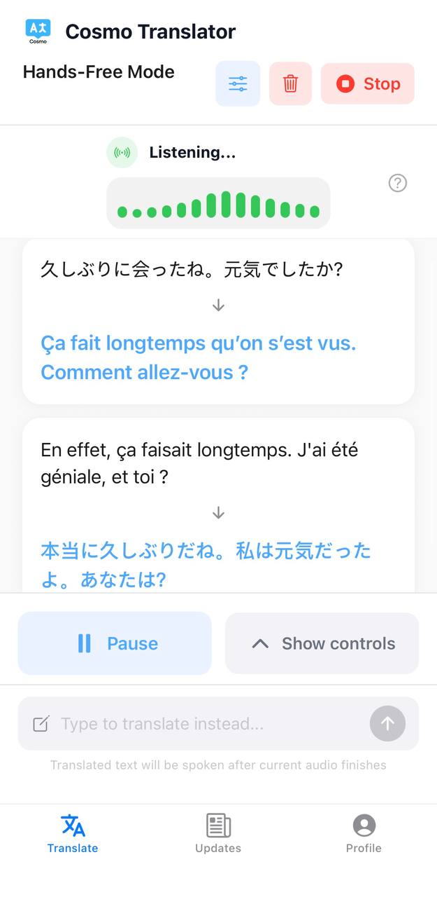 Traducción en vivo